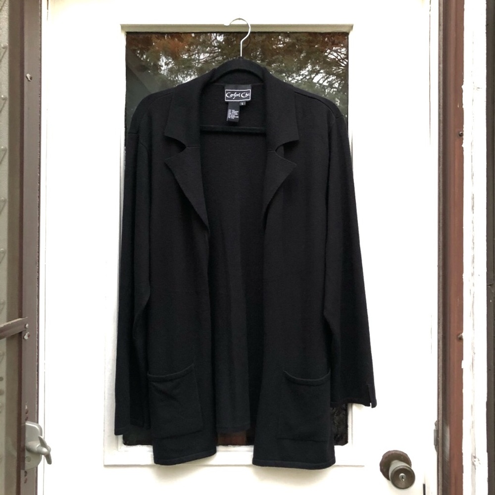 Vintage • Cashmere & Silk Open Front Cardigan